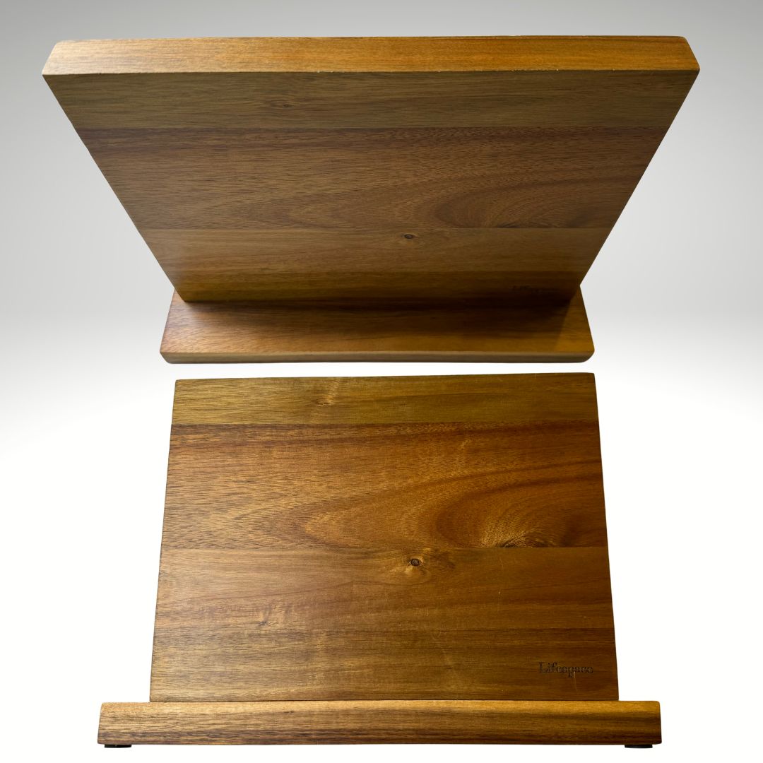 Texas Barbecue Premium Counter Top Acacia Wood Magnetic Knife Holder