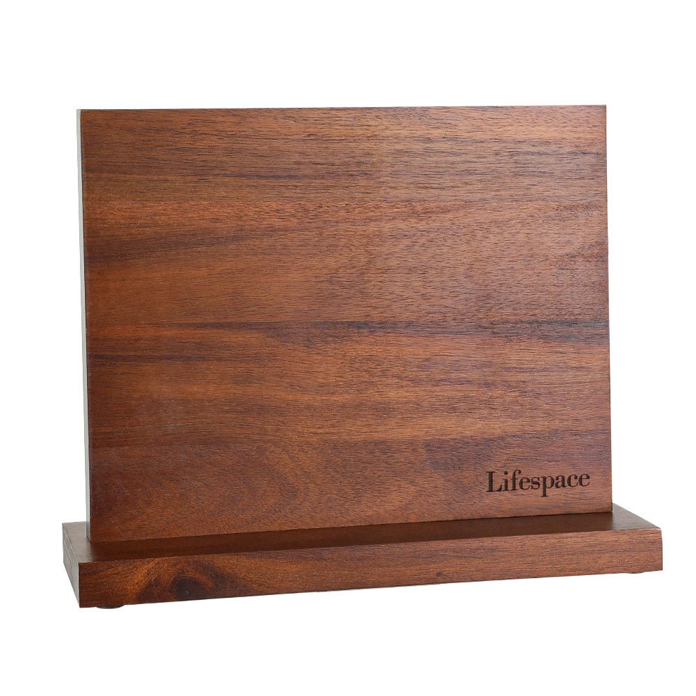 Texas Barbecue Premium Counter Top Acacia Wood Magnetic Knife Holder