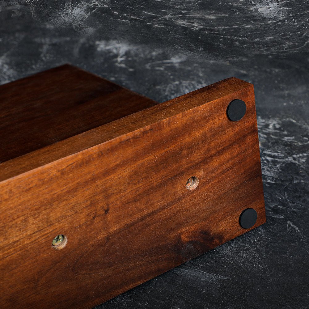 Texas Barbecue Premium Counter Top Acacia Wood Magnetic Knife Holder