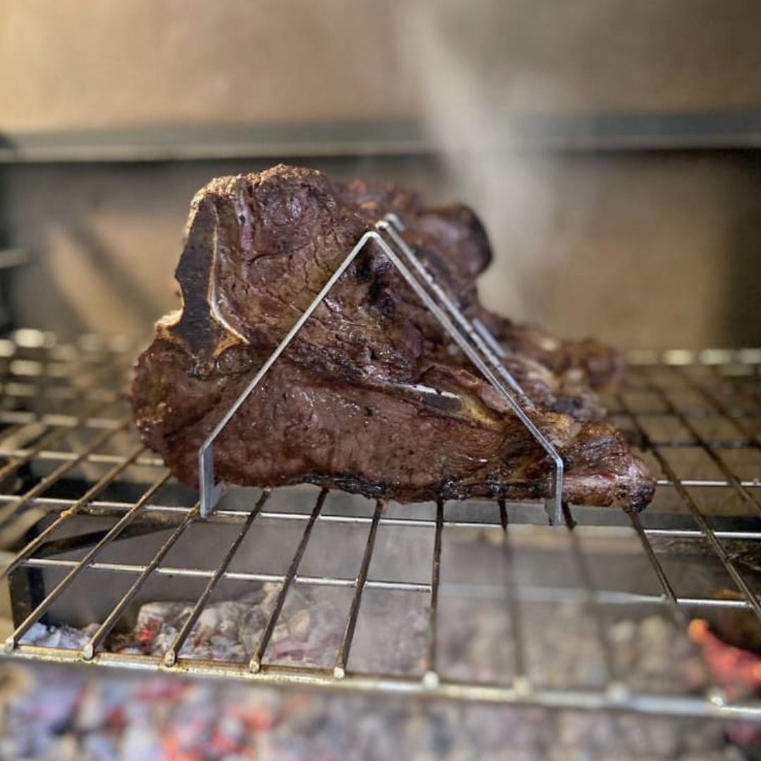Lifespace Premium Stainless Steel T-Bone / Chop Rack - 4 Slot - 2 pack