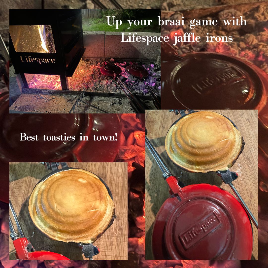 Lifespace Red Enamel Cast Iron Pie Sandwich (Jaffle) Irons - 2 pack