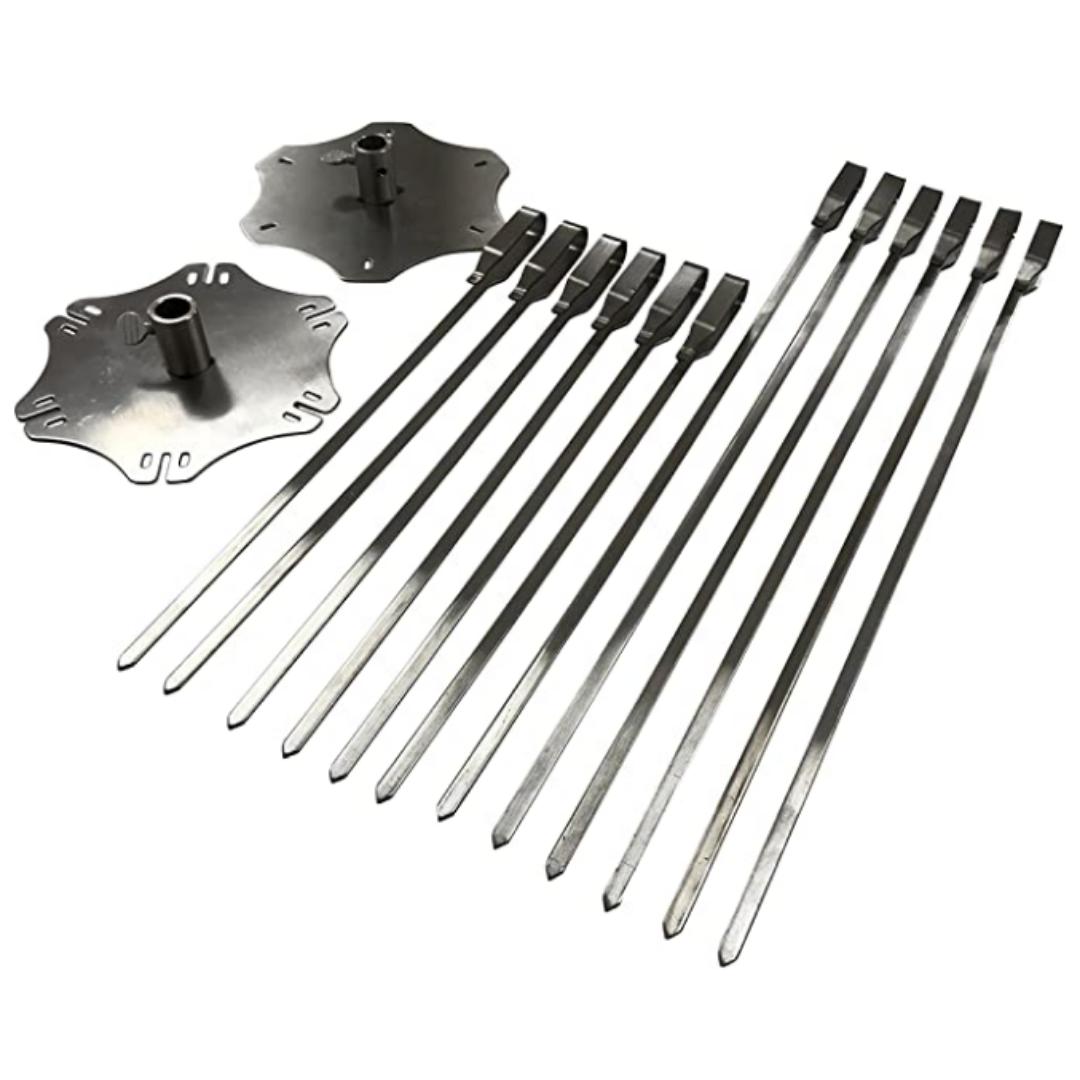 Lifespace Spit Roast Grill Ring & Skewer Bundle with Motor, Shaft & Prongs for 22" Kettle Grill