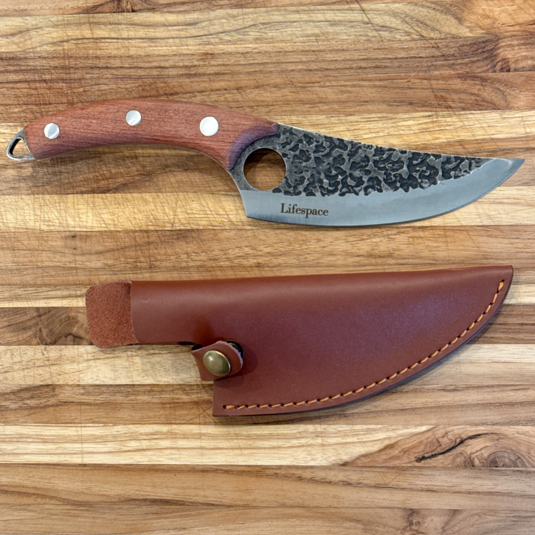 Lifespace 5 Inch Viking Style Cleaver Knife with Sheath