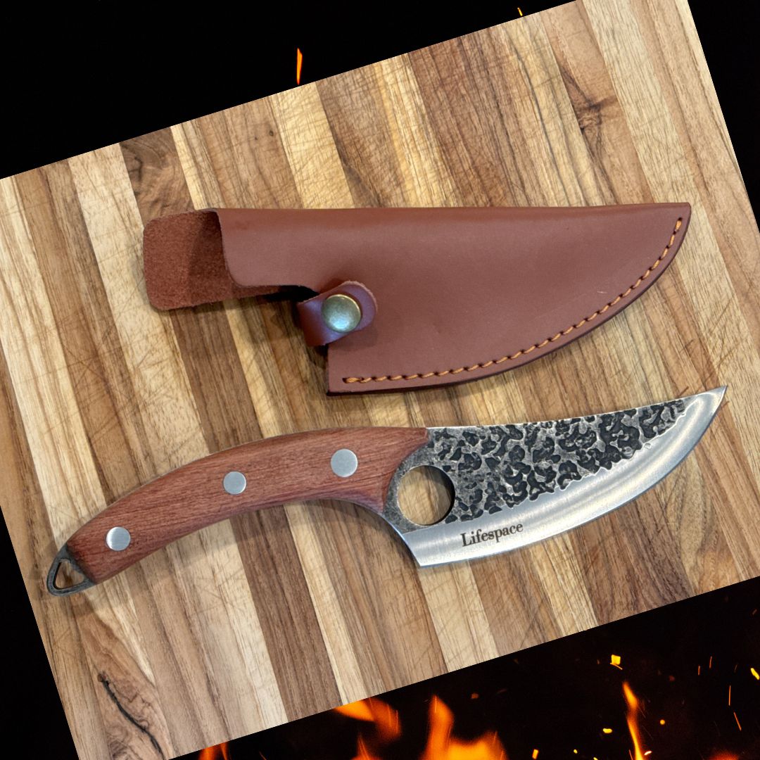 Lifespace 5 Inch Viking Style Cleaver Knife with Sheath
