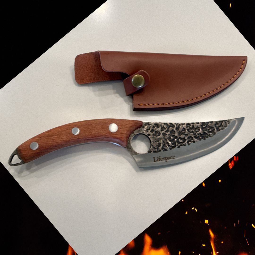Lifespace 5 Inch Viking Style Cleaver Knife with Sheath