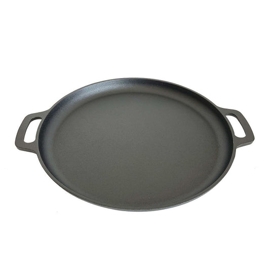 Lifespace Round Flat Cast Iron Grill Pan - 14"