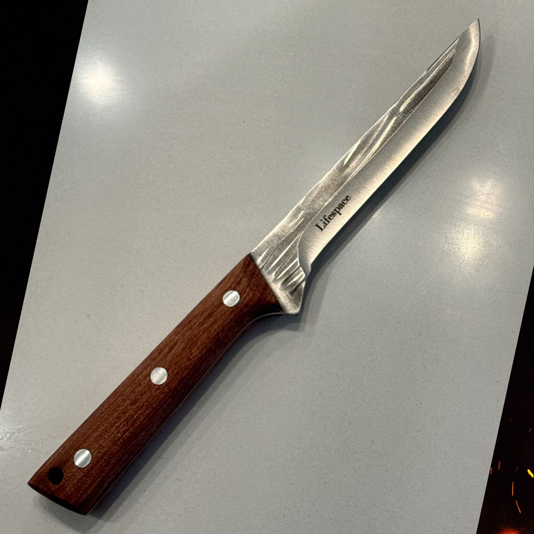 Lifespace Texas Barbecue 5.7 Inch Trimming/ Boning Knife with Red Wood Handle