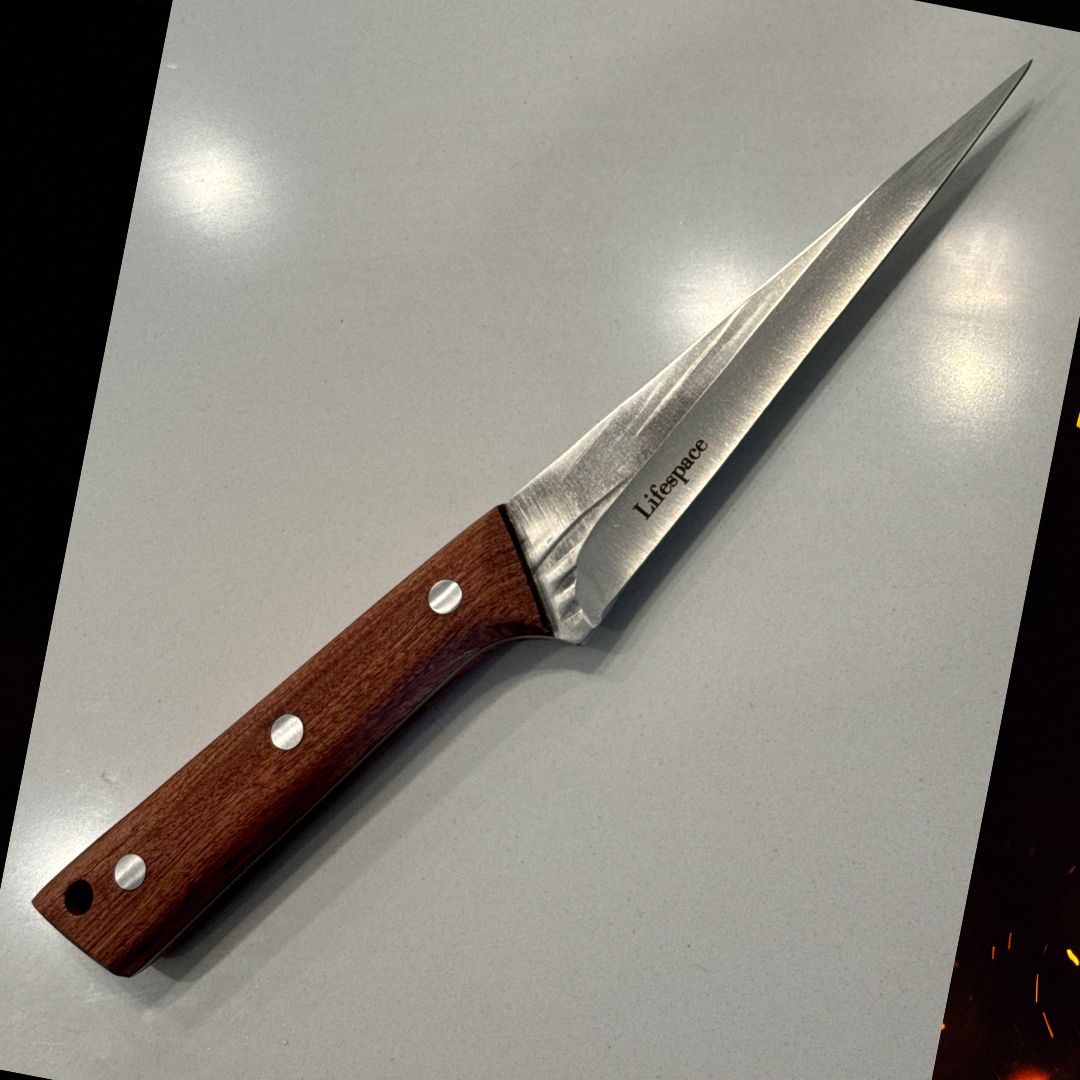 Texas Barbecue 5.7 Inch Pointed Cleaning Knife with Red Wood Handle