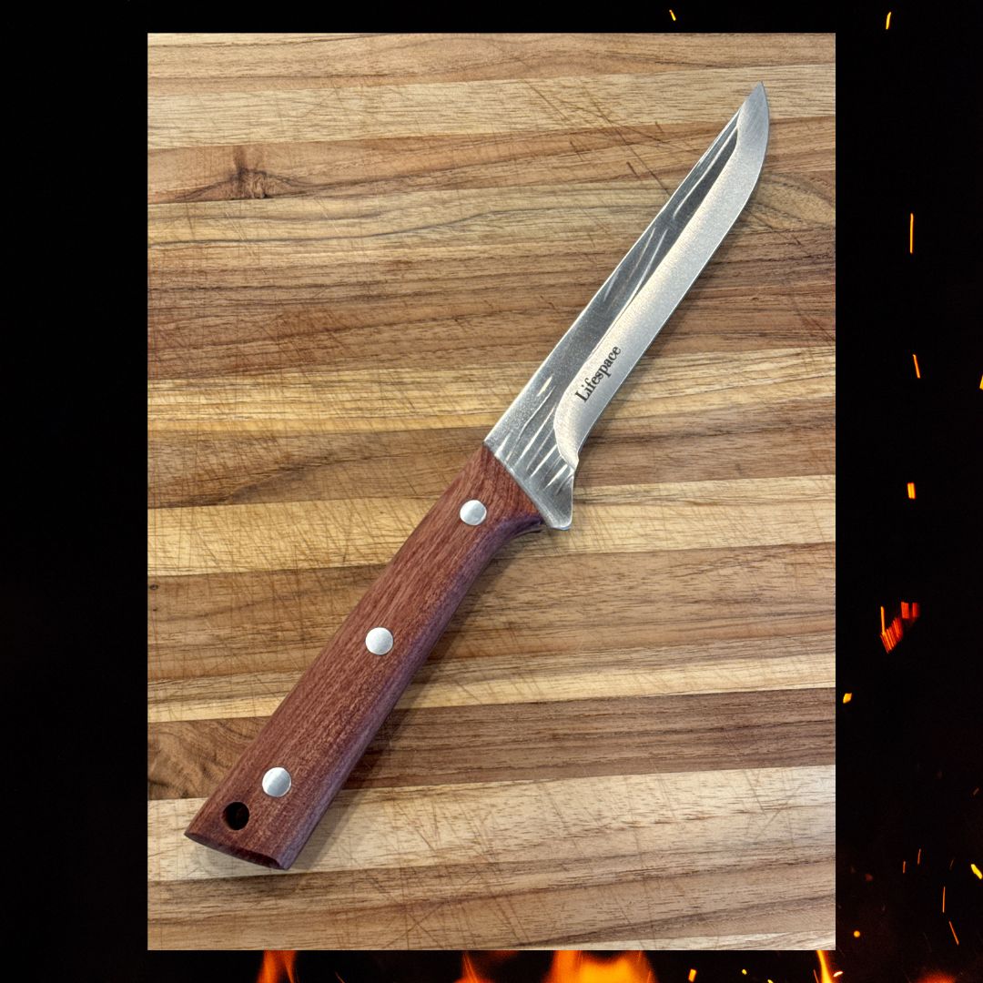 Texas Barbecue 5.7 Inch Trimming/ Boning Knife with Red Wood Handle