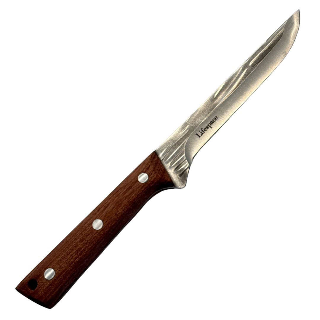 Lifespace Texas Barbecue 5.7 Inch Trimming/ Boning Knife with Red Wood Handle
