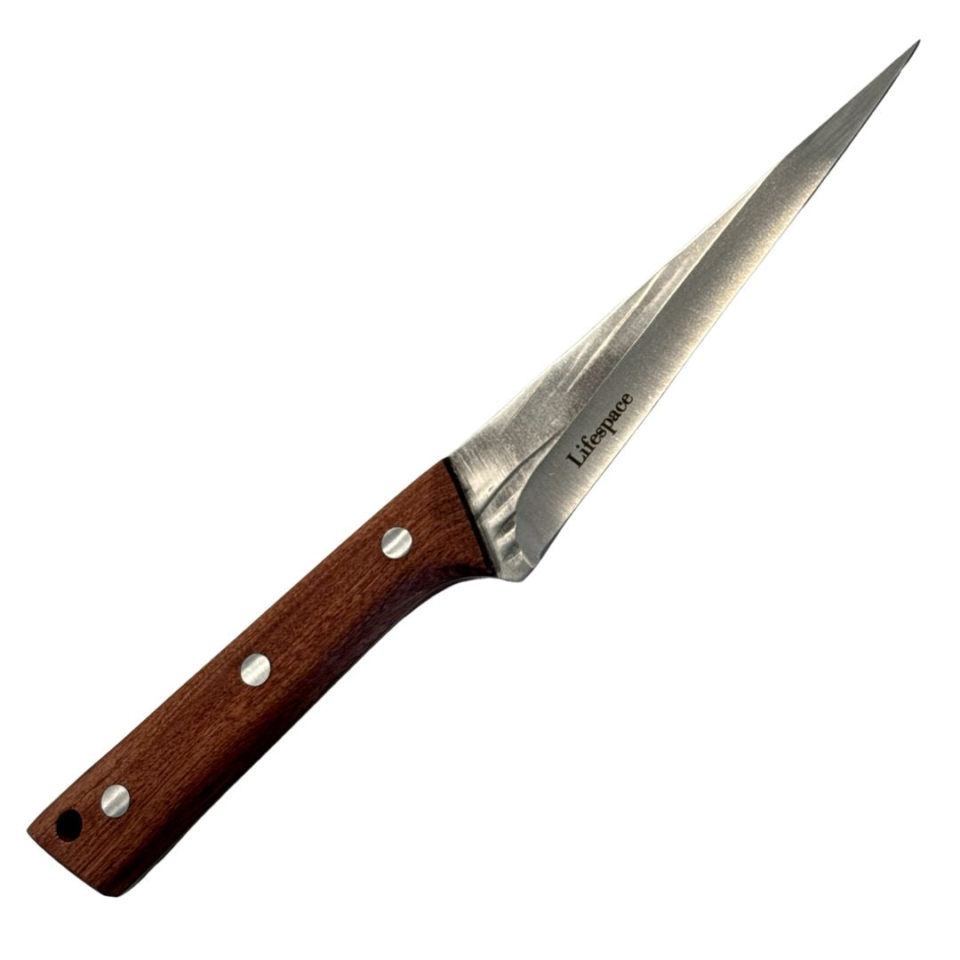 Texas Barbecue 5.7 Inch Pointed Cleaning Knife with Red Wood Handle