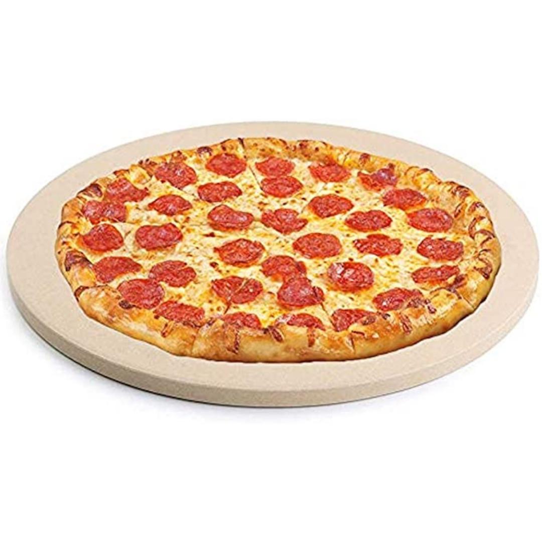 Lifespace 33cm Pizza Grilling Stone with Stainless Steel Cutter - Lifespace