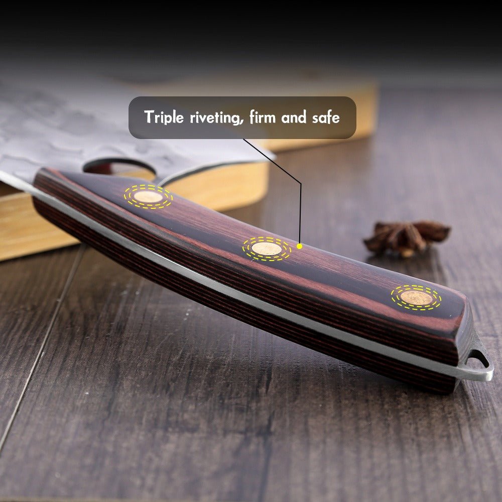 Lifespace 7" Peach Hammered Braai Cleaver with Hole - Lifespace