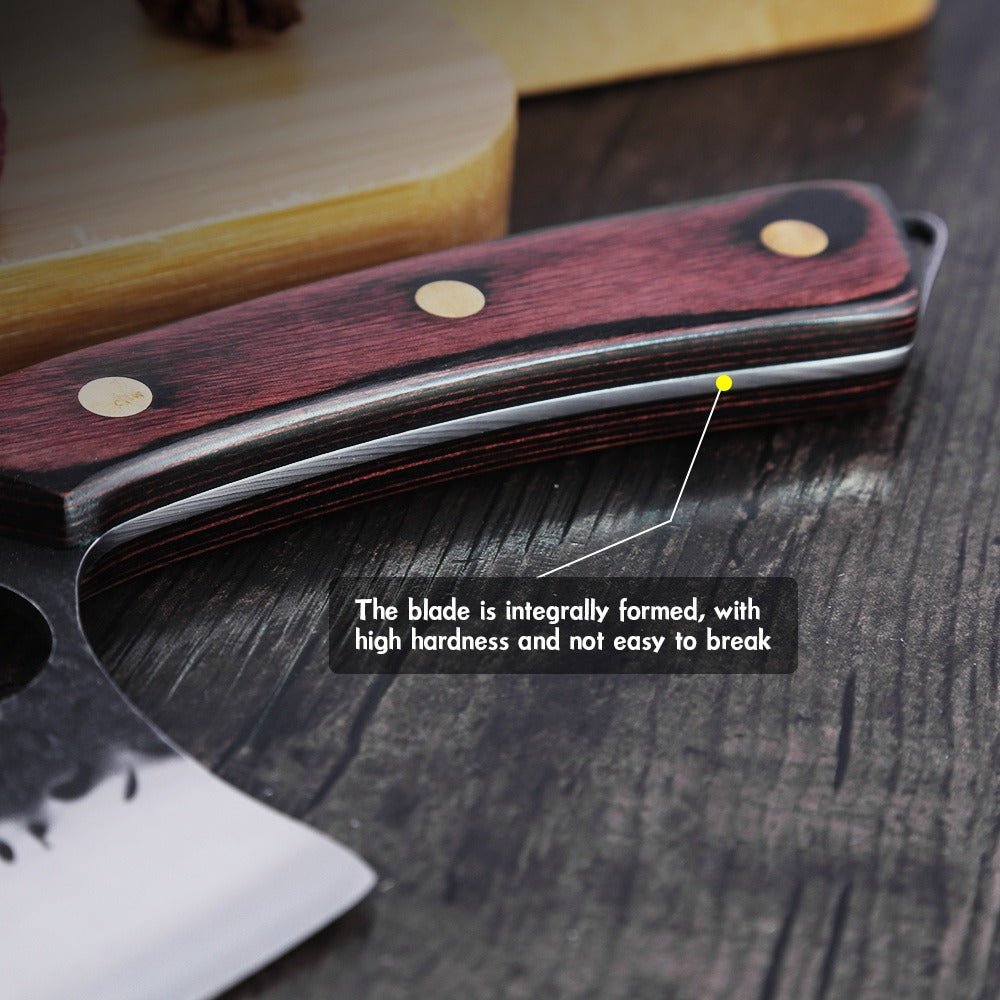 Lifespace 7" Peach Hammered Braai Cleaver with Hole - Lifespace