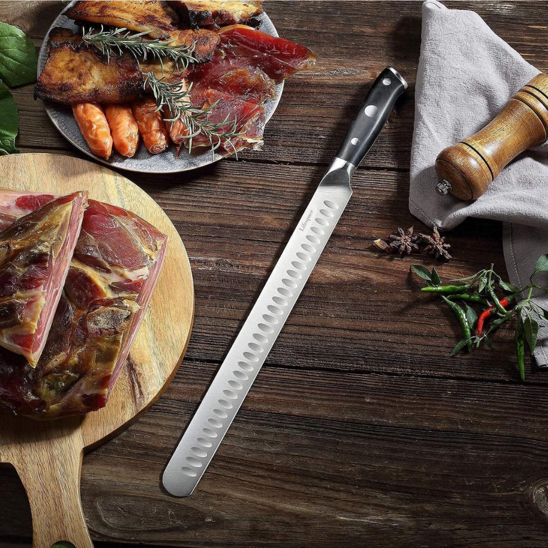 Lifespace BBQ Ham & Brisket Carving Knife - 300mm Stainless Steel Blade - Lifespace