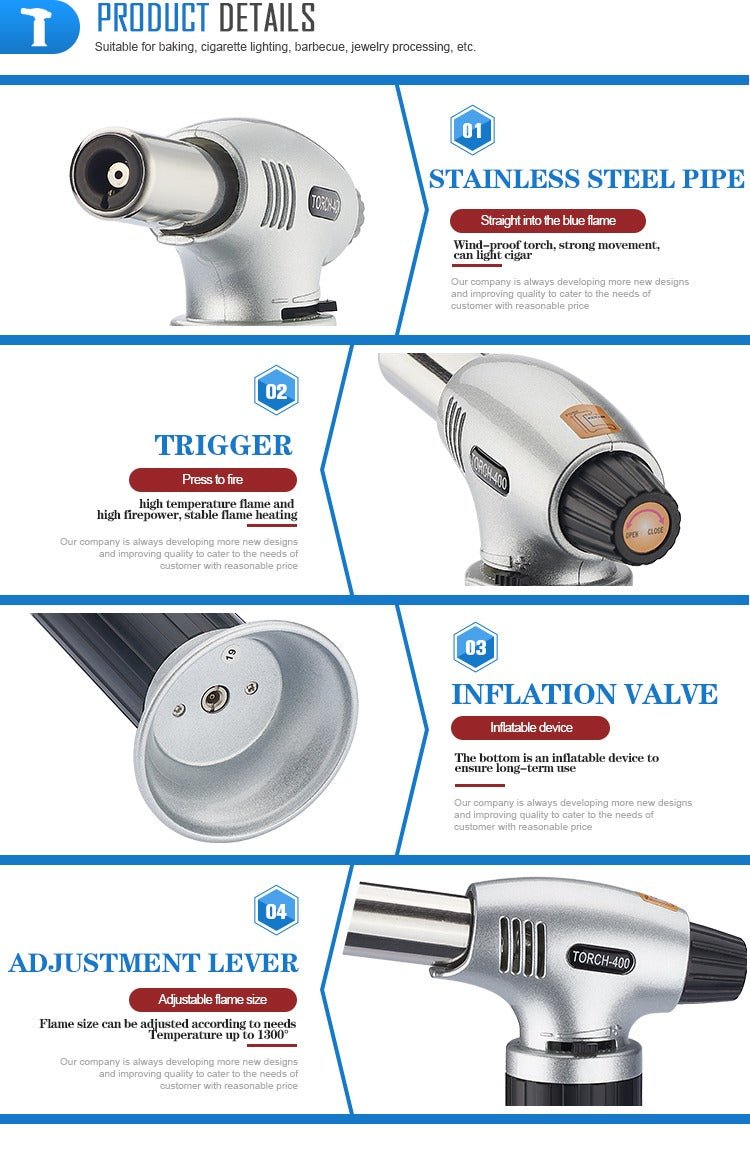 Lifespace Braai Kitchen Creme Brulee Blow Torch Burner - Lifespace