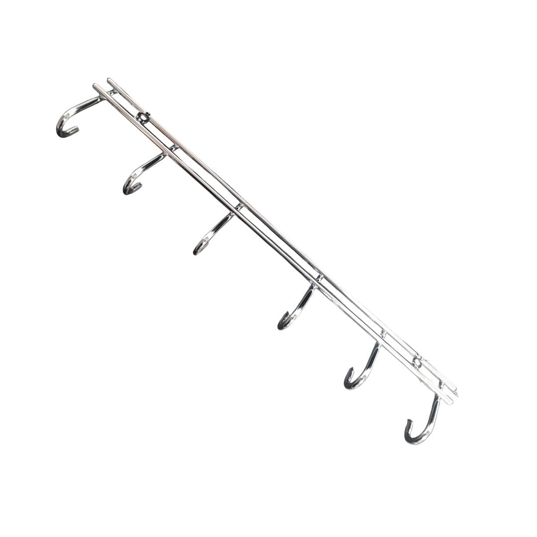 Lifespace Braai Utility Rack - 6 Hooks - Chrome Plated Mild Steel - Lifespace
