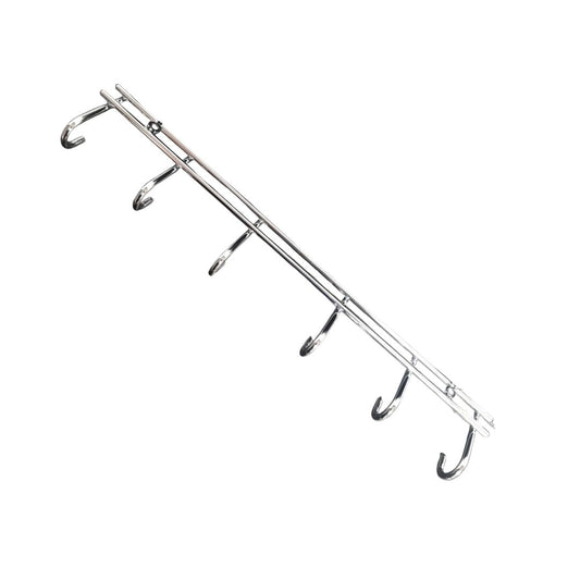 Lifespace Braai Utility Rack - 6 Hooks - Chrome Plated Mild Steel - Lifespace