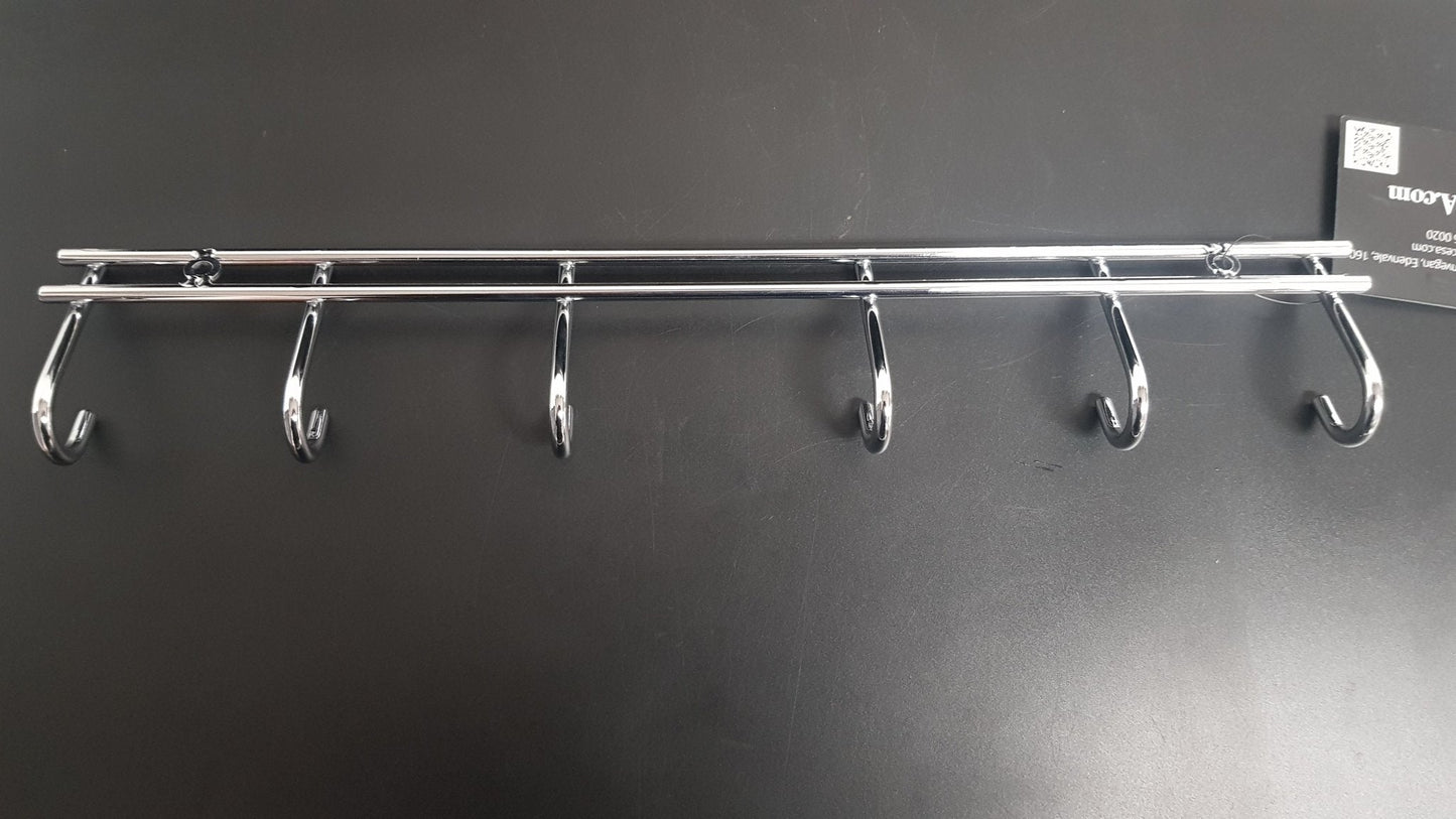 Lifespace Braai Utility Rack - 6 Hooks - Chrome Plated Mild Steel - Lifespace