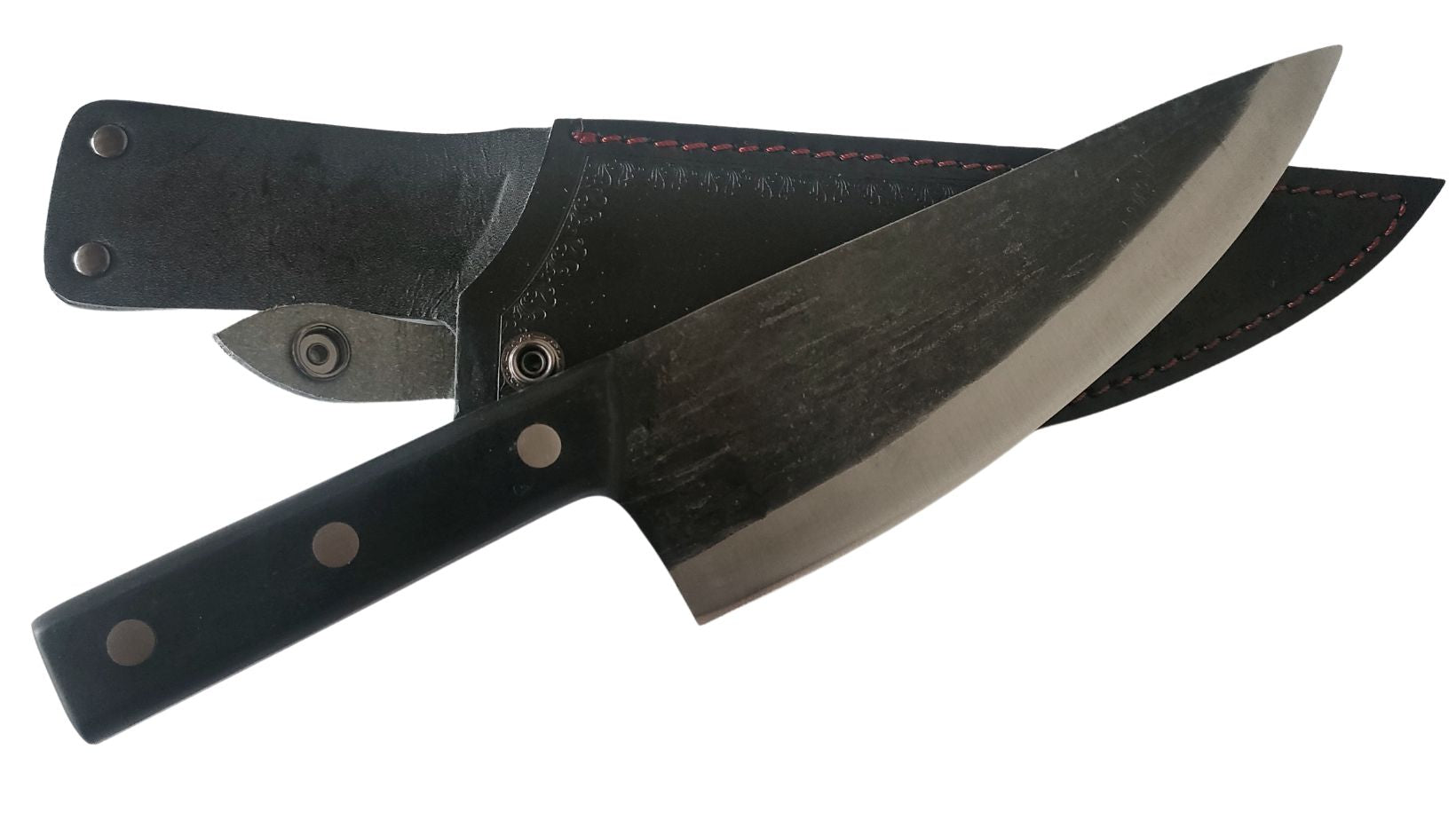 Lifespace Hand Forged Serbian Outdoor Butcher Knife with Leather Sheath - Lifespace