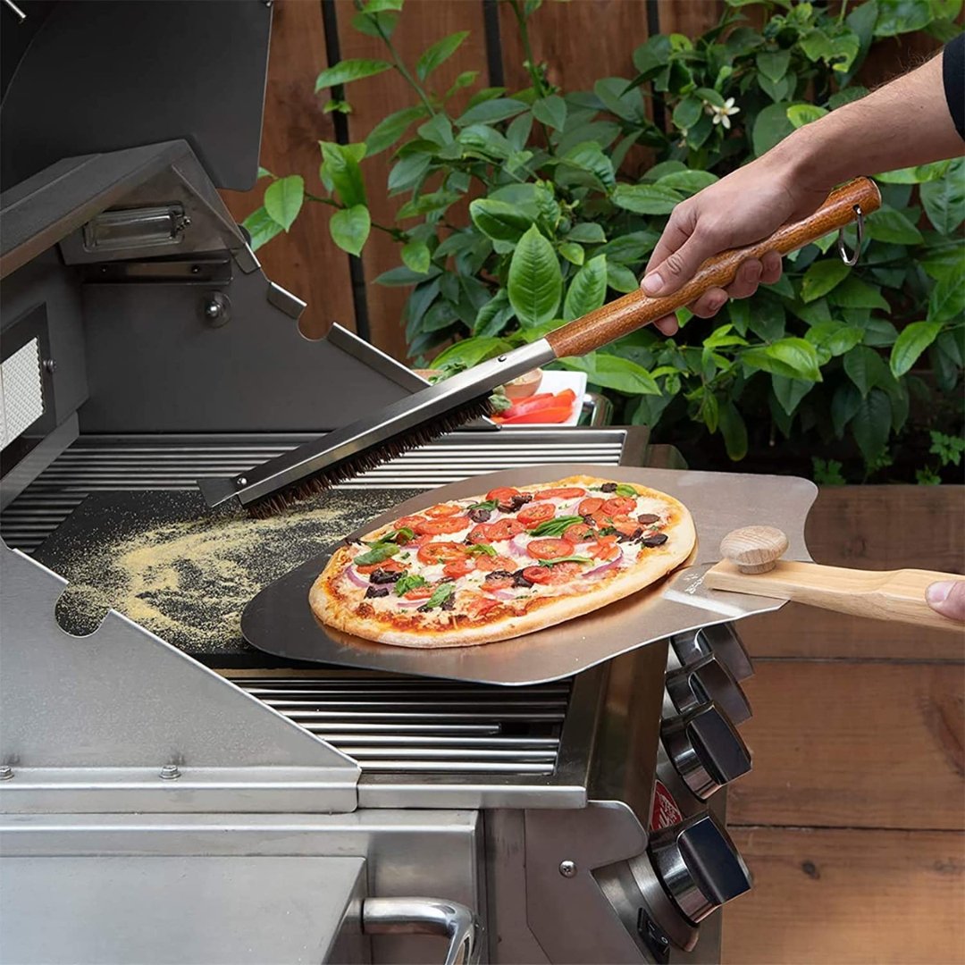 Lifespace Pizza Stone Cleaning Brush with Scraper - Lifespace