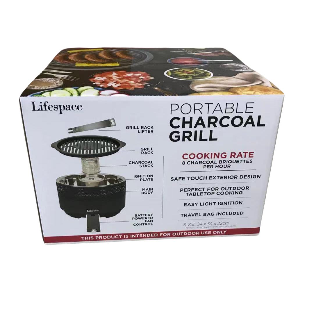 Lifespace Portable Charcoal Braai with FREE Dome Lid & Carry Bag - Lifespace