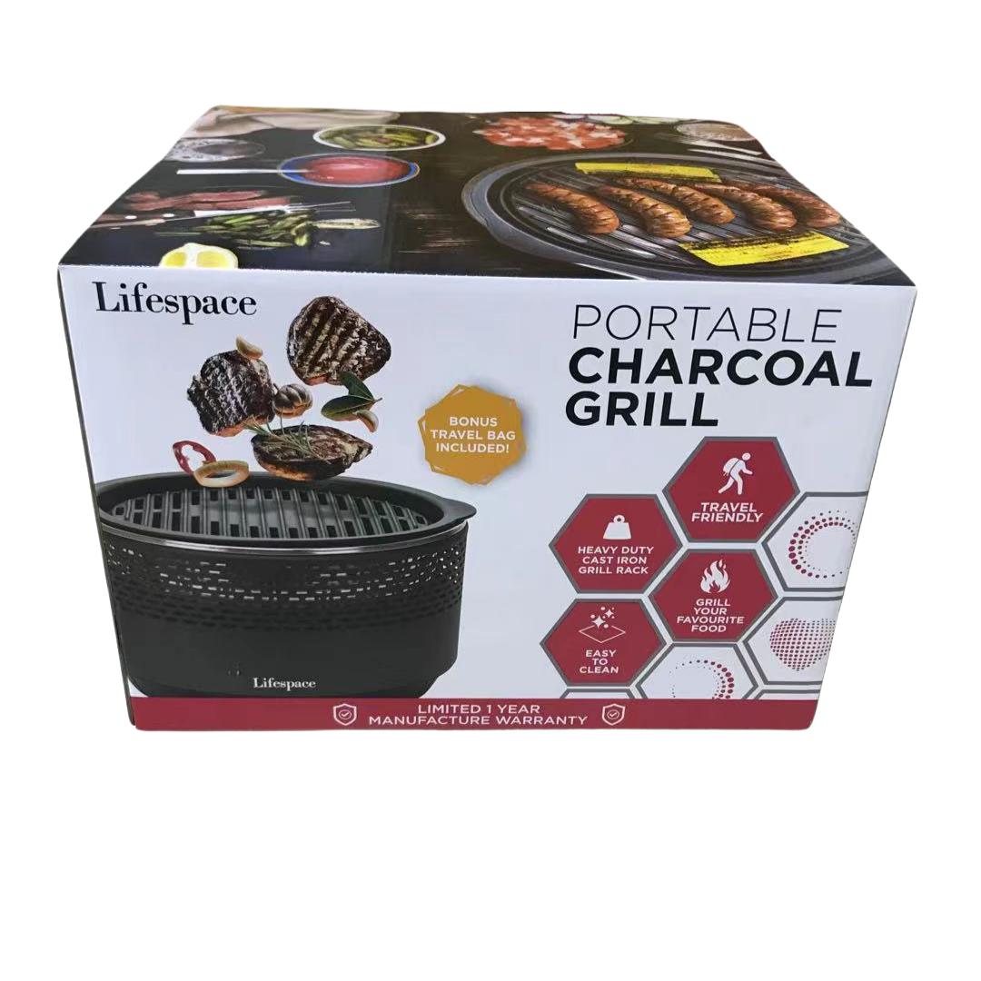 Lifespace Portable Charcoal Braai with FREE Dome Lid & Carry Bag - Lifespace