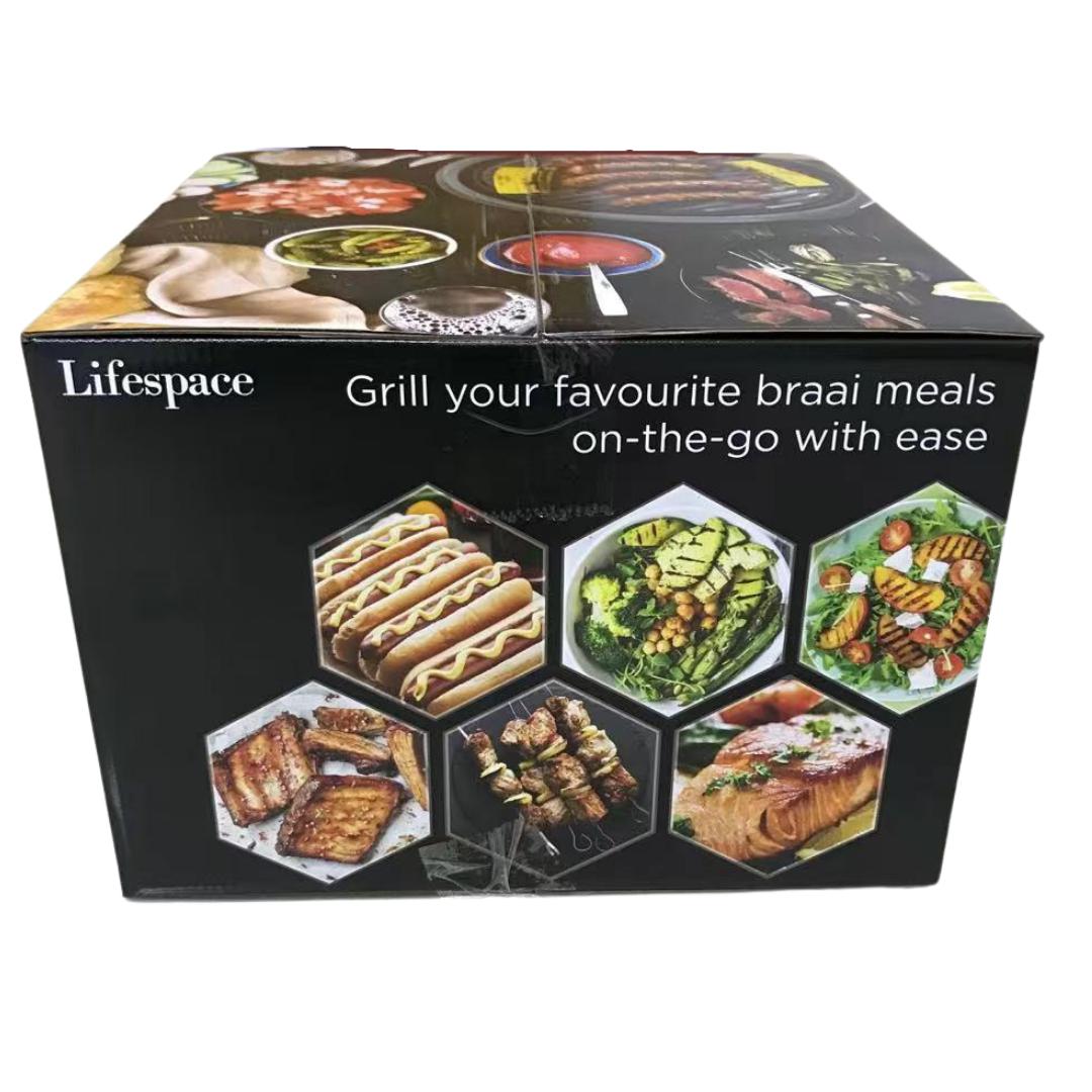 Lifespace Portable Charcoal Braai with FREE Dome Lid & Carry Bag - Lifespace