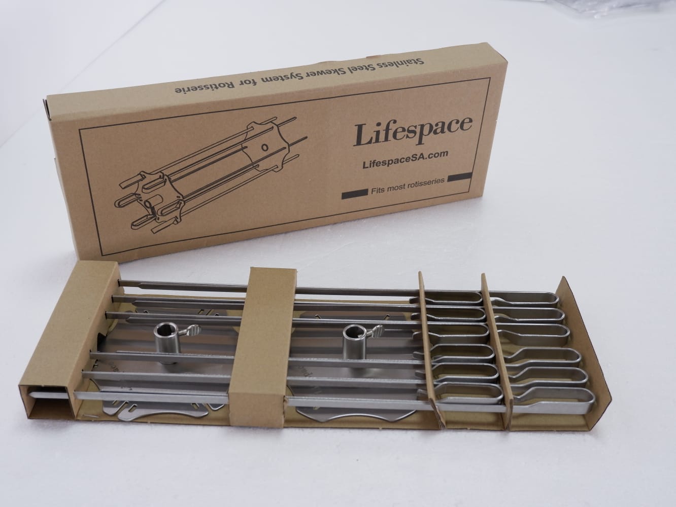 Lifespace Rotisserie Braai Skewer Set - Lifespace