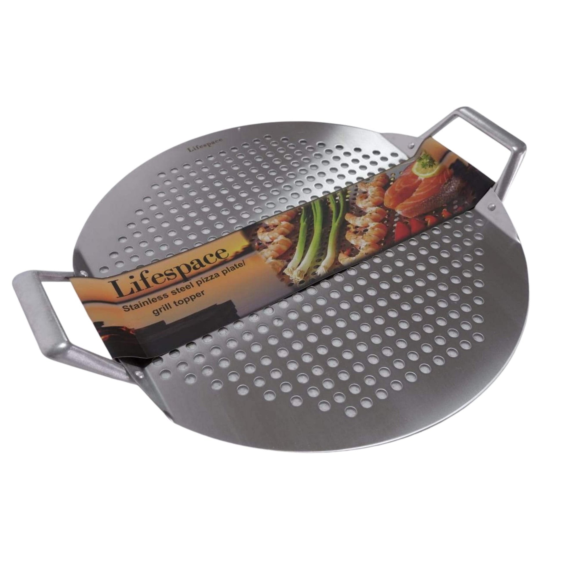 Lifespace Stainless Steel Pizza Plate / Braai Topper - Lifespace
