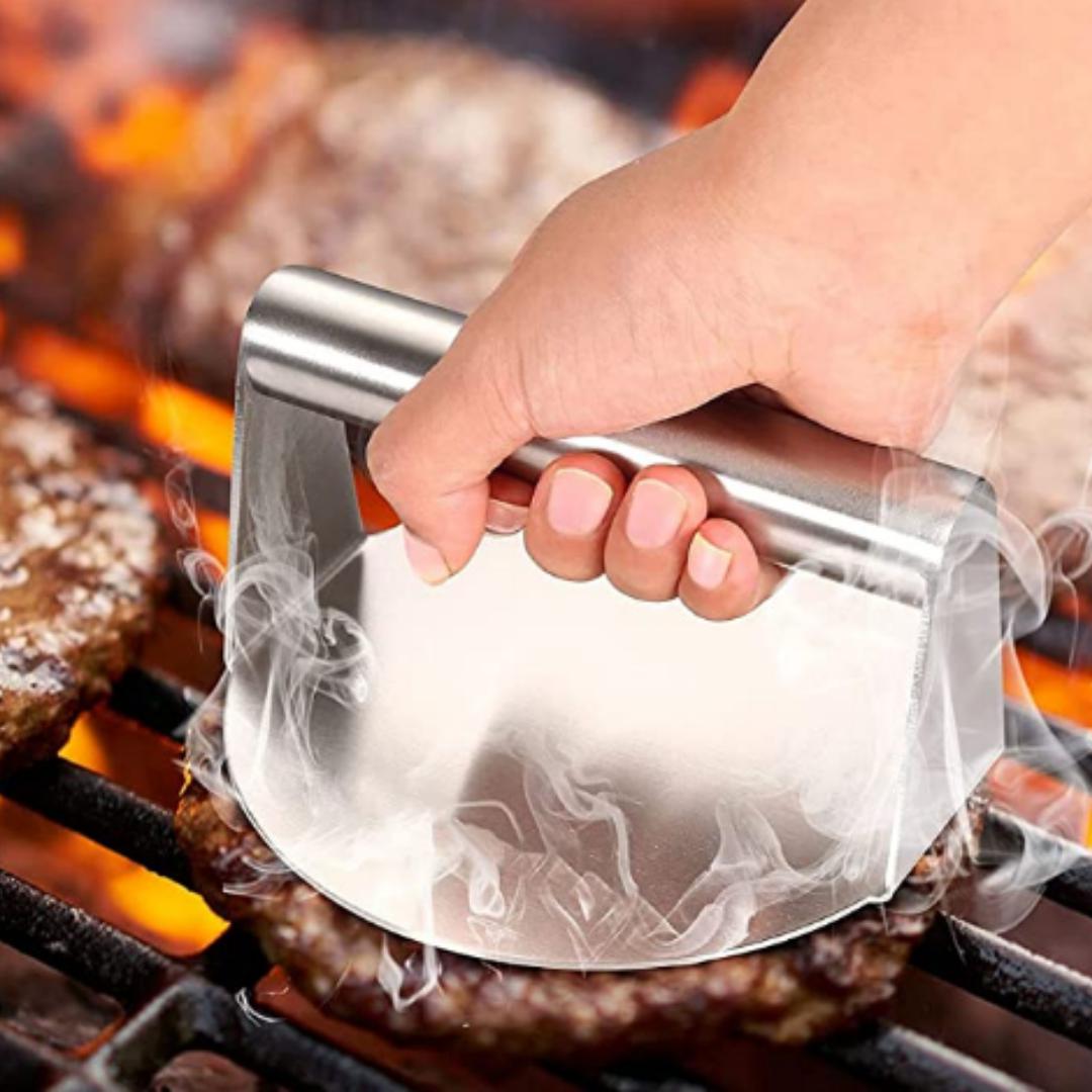 Lifespace Stainless Steel Smash Burger Braai Press - Lifespace