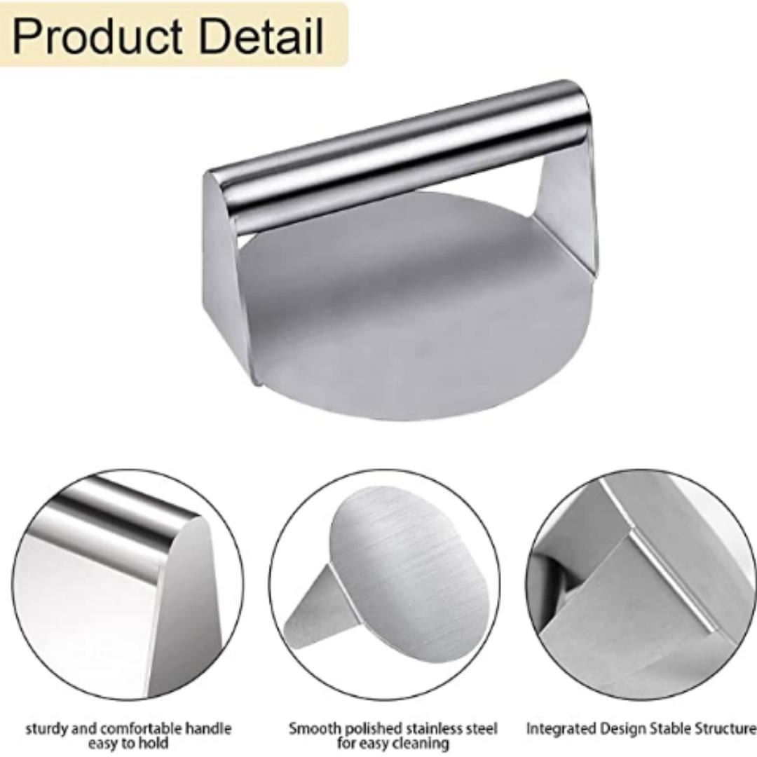 Lifespace Stainless Steel Smash Burger Braai Press - Lifespace