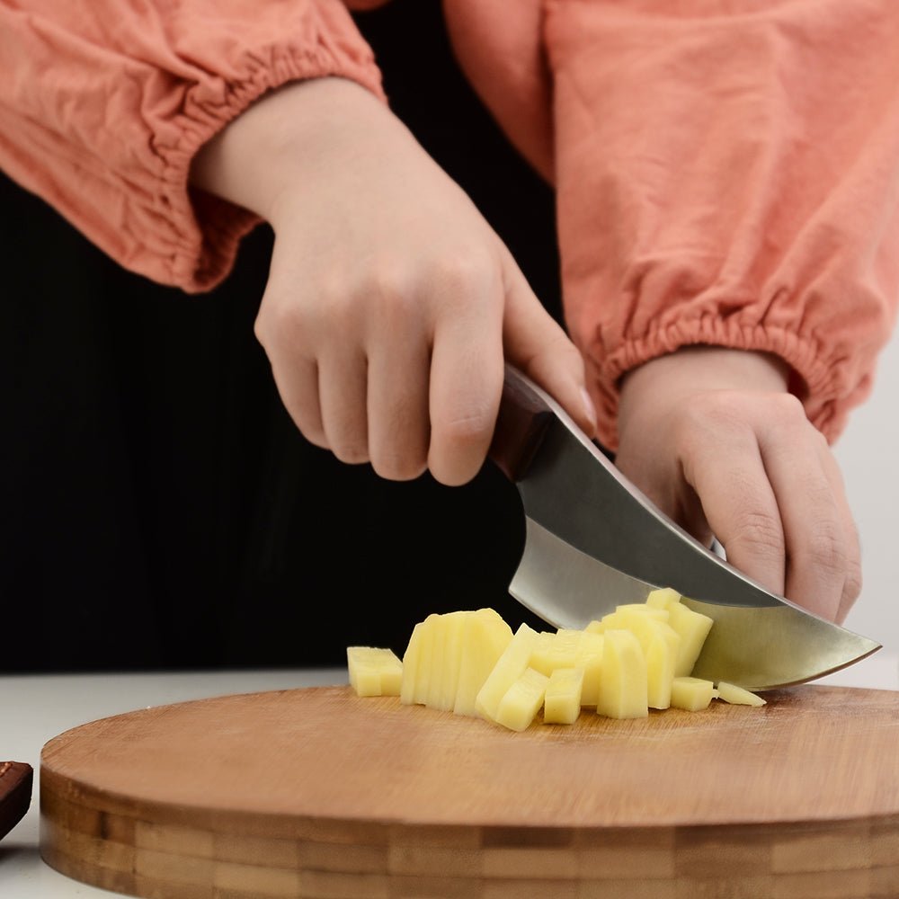 Lifespace Viking Style Chef Knife with Wood Handle & Sheath - Lifespace