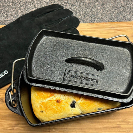 Lifespace Olive Bread Recipe in Cast Iron Bread Pot