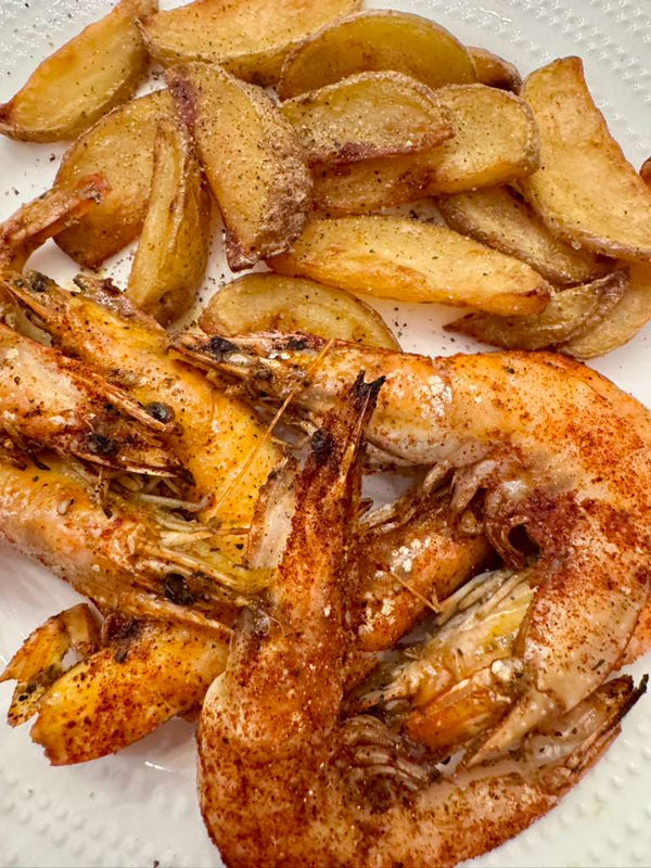 RobMcBBQ's Garlic Butter Shrimp & Wedge Cut Fries