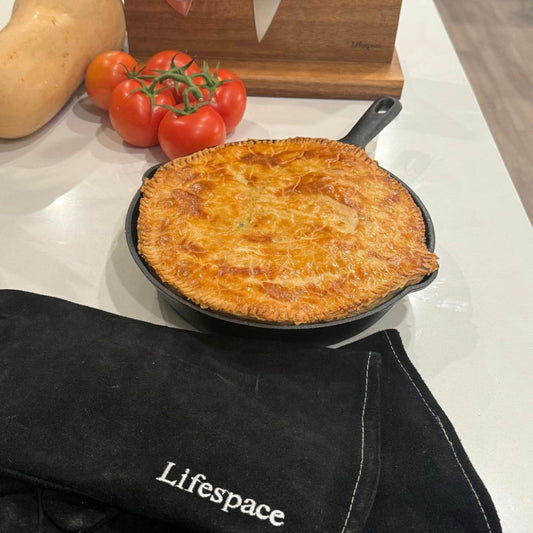 Lifespace Cast Iron Skillet Homestyle Chicken Pie