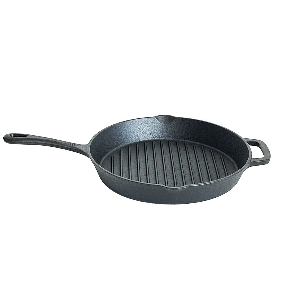 Lifespace Cast Iron Round Griddle Pan 12"