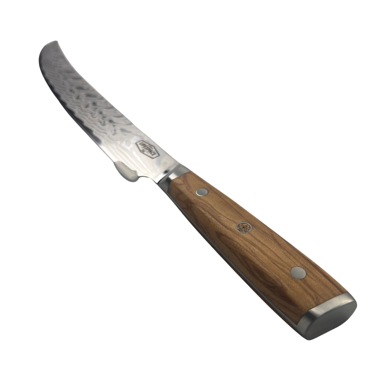 Lifespace Luxury 12" Olive Wood Handle Full Tang Damascus Blade Slaughter Chef Knife