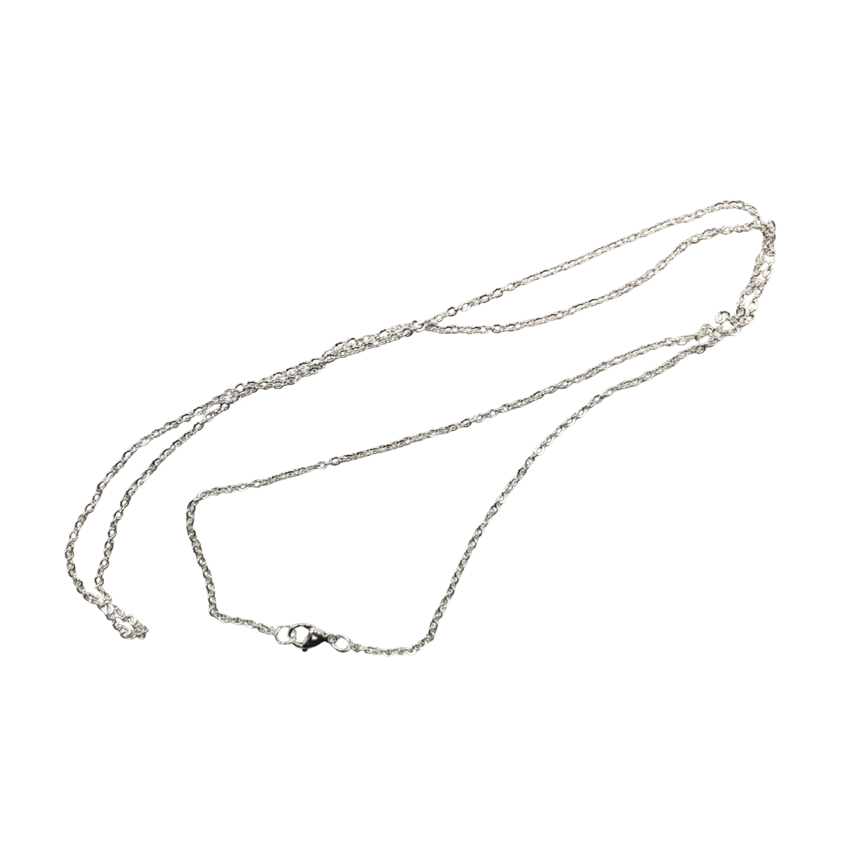 The Cross Road 925 Sterling Silver Plated Thin O-Shape Chain 30" Length for Pendant Attachment
