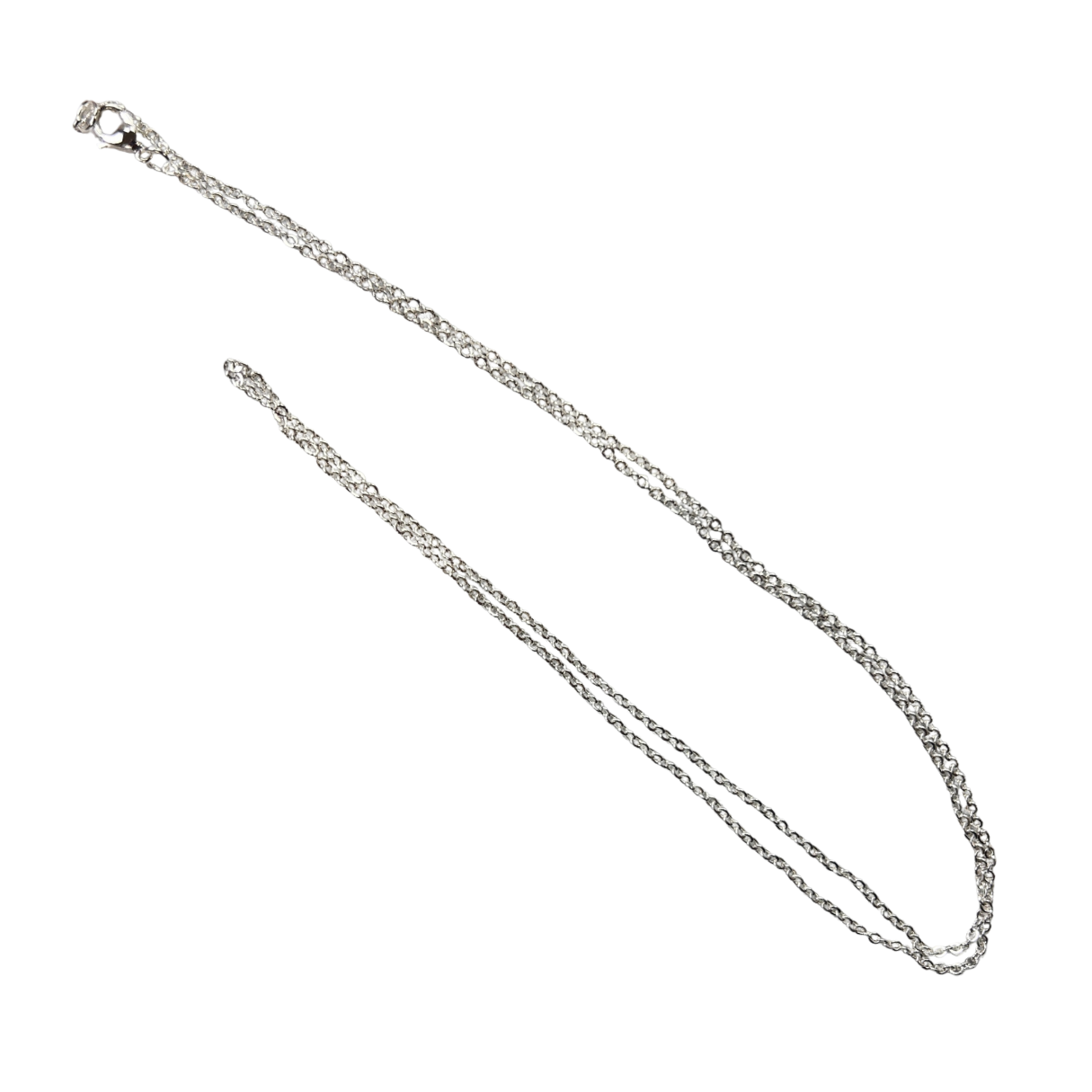 The Cross Road 925 Sterling Silver Plated Thin O-Shape Chain 30" Length for Pendant Attachment
