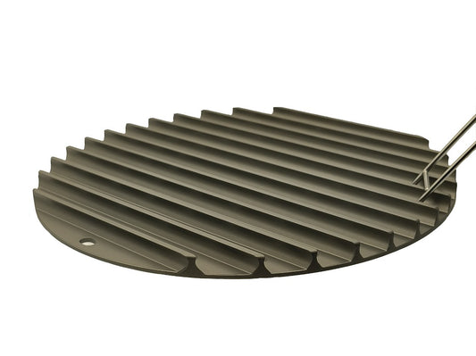 Lifespace Competition Grade Perforated Griddle Plate with Raised Grill Rails- 12.8"