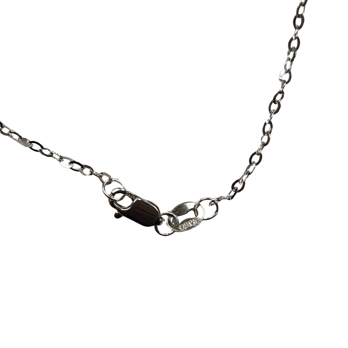 The Cross Road 925 Sterling Silver Rhodium Plated Dainty O-Shape Chain 20" Length for Pendant Attachment