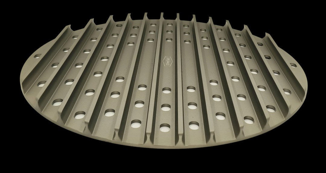 Lifespace Competition Grade Perforated Griddle Steak Grate with Raised Grill Rails - 12.8" & Handle
