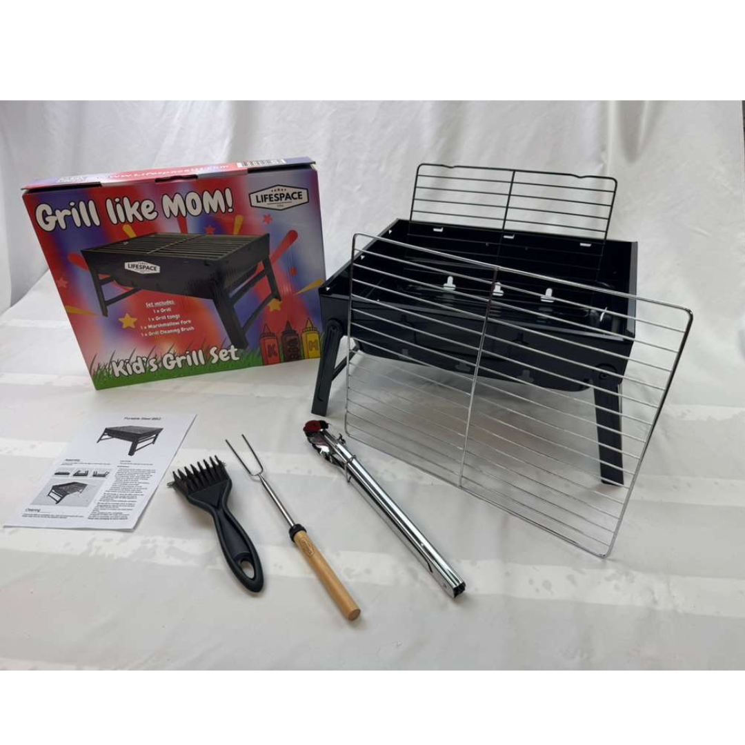 Lifespace Kid's Grill Set (USA) with Accessories - Junior Grillmaster Adventure Kit