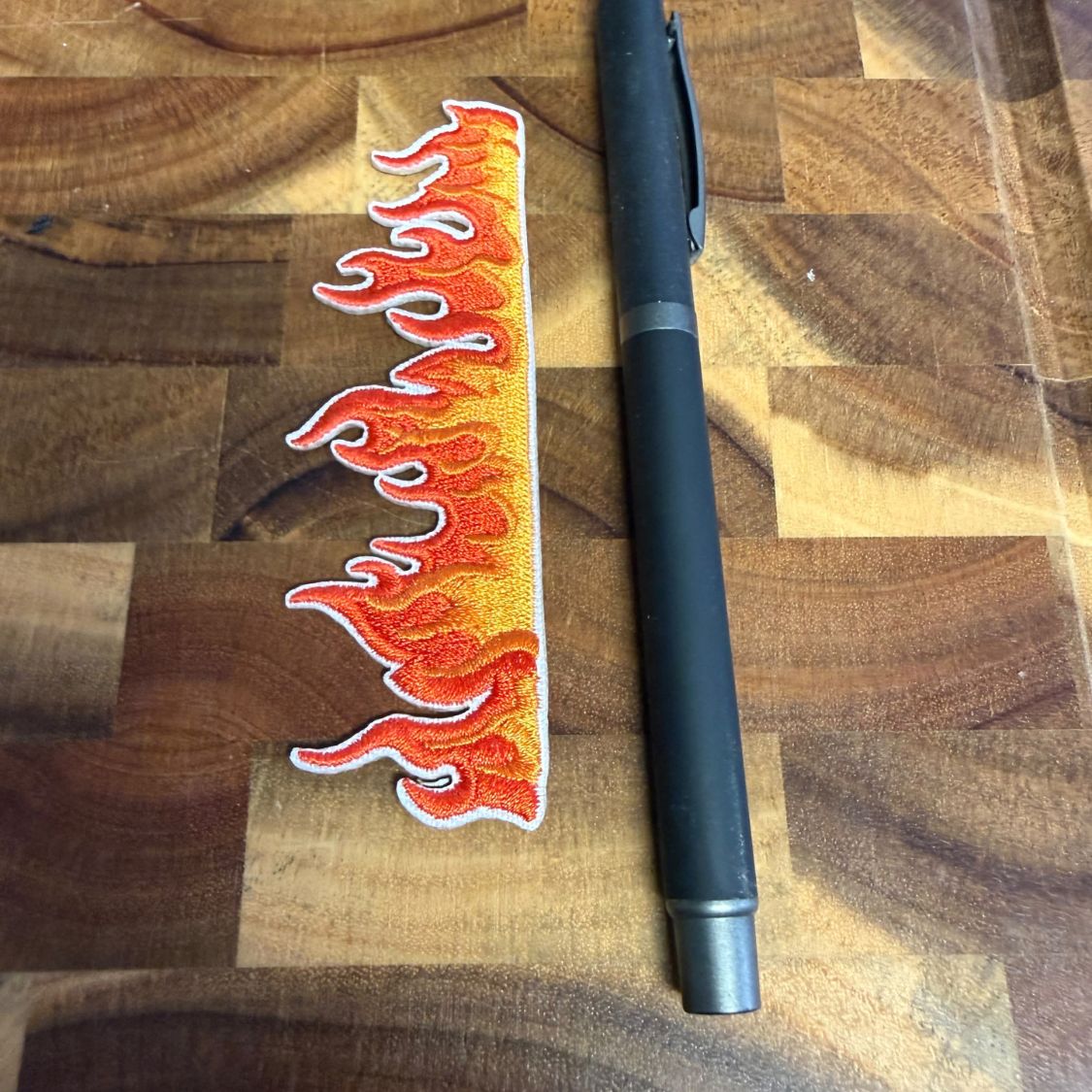 Lifespace 4" "Wide-Flames" Embroidered Iron-on Patch