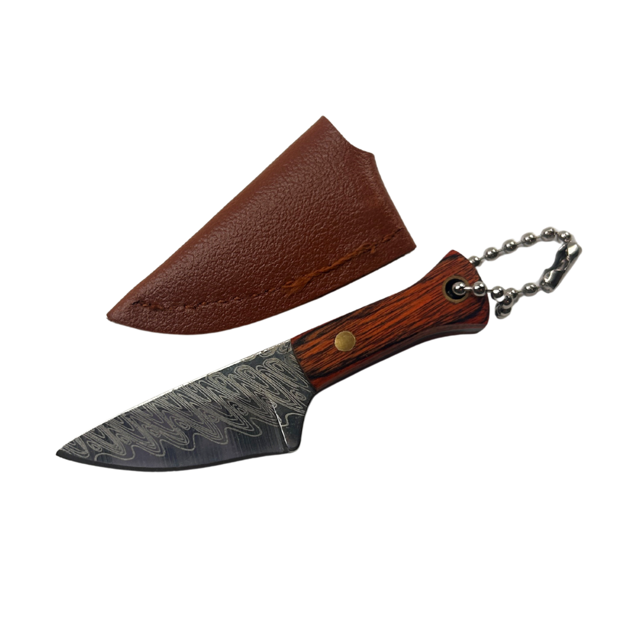 Lifespace Damascus Mini Broad Chef Knife with Sheath