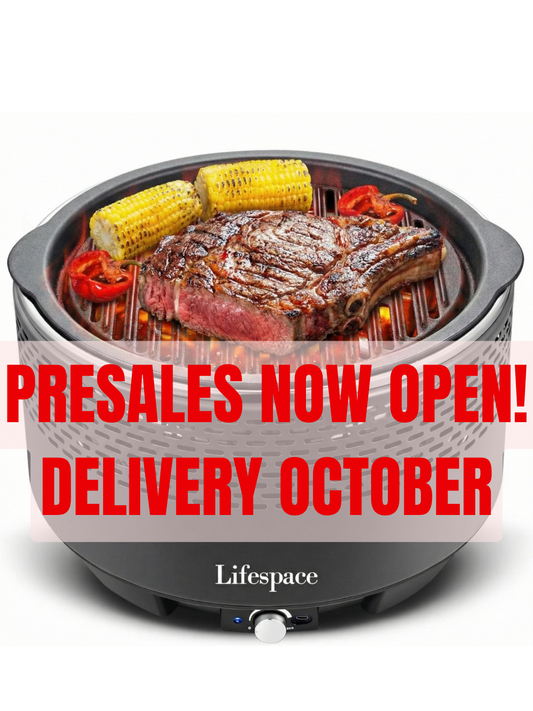 Lifespace Portable Charcoal Grill with Turbo Fan, Dome Lid, Cast Iron Grate & Carry Bag
