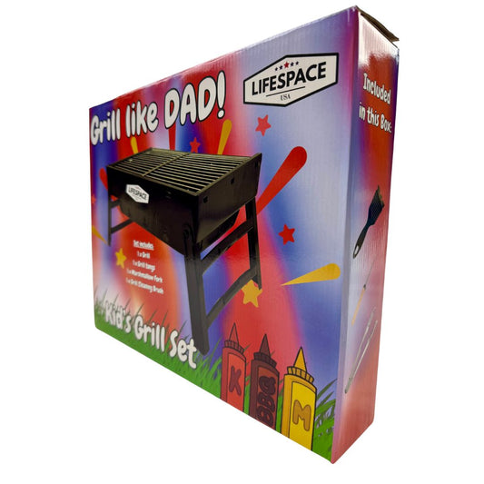 Lifespace Kid's Grill Set (USA) with Accessories - Junior Grillmaster Adventure Kit