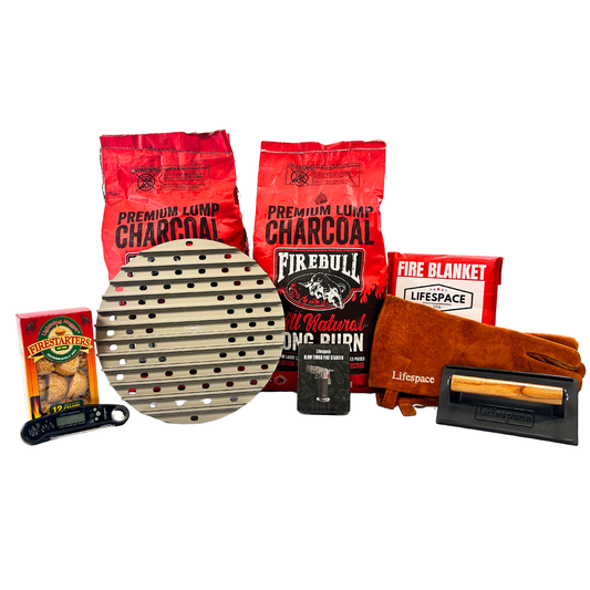 Lifespace Charcoal Steak Bundle — Live Fire Cooking Kit (Charcoal Bundle 1)