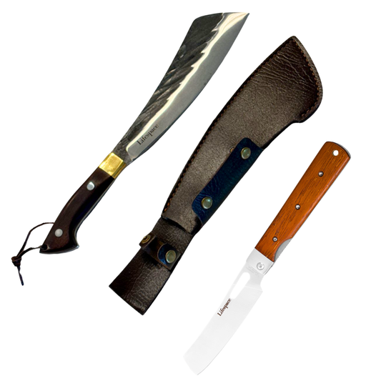 Lifespace PitMaster’s Power Pair™ — Premium Chef Knife & Cleaver Bundle